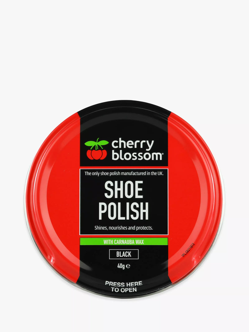 Cherry Blossom shoe polish black 40g (British brand)