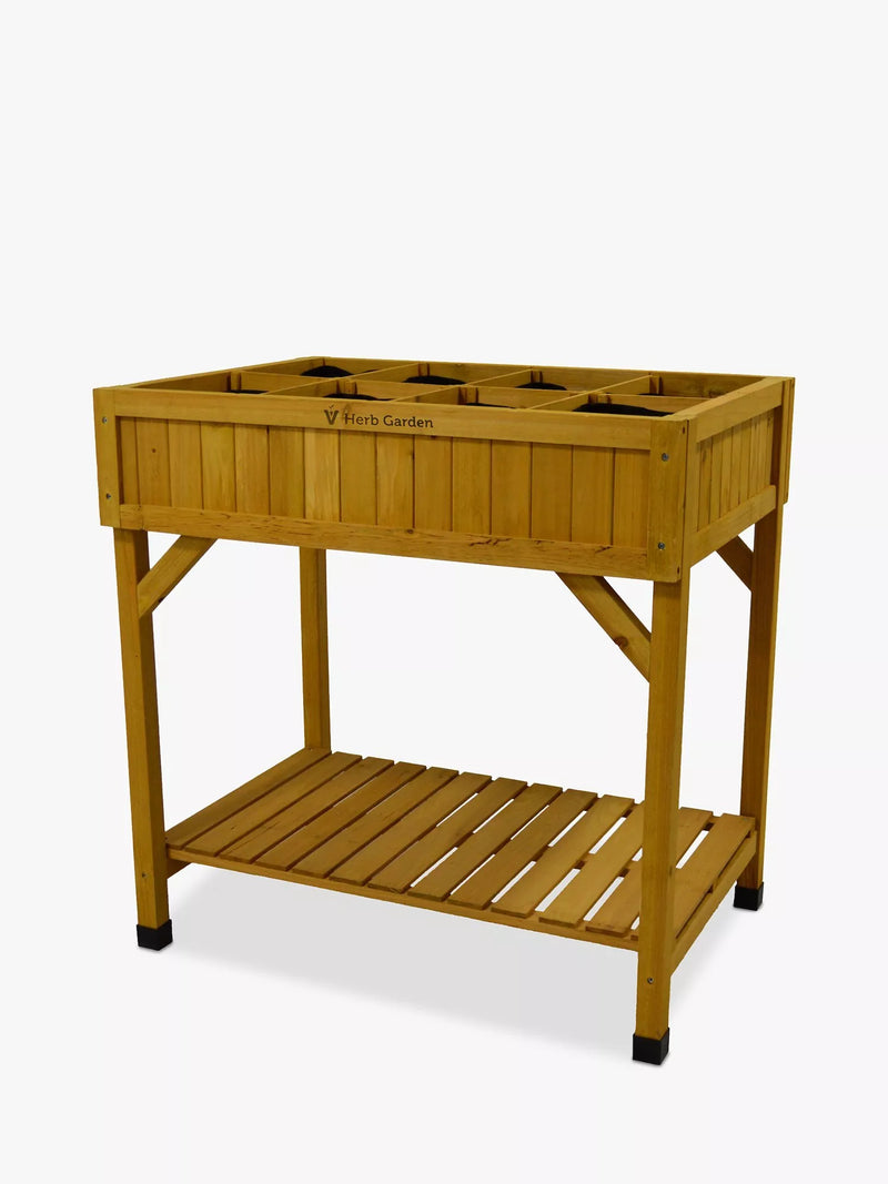 VegTrug Outdoor Herb Garden Planter, FSC-Certified (Cedar Wood) - Grey Wash