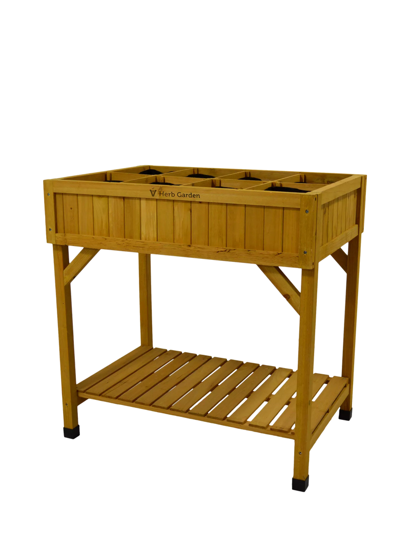 VegTrug Outdoor Herb Garden Planter, FSC-Certified (Cedar Wood) - Grey Wash