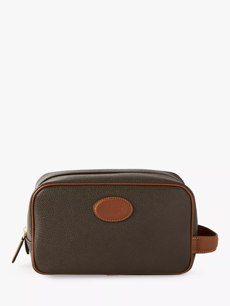 Mulberry Printed Eco Scotchgrain Flat Calf Leather Wash Bag