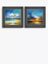 John Lewis John Lewis Anna Schofield Cornish Coast & Amazing Sunset Framed Print Set of 2 53 x 53cm- Buy online at McGrocer