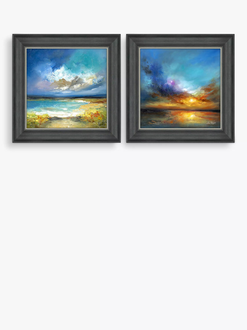 John Lewis framed print set coastal scenes 53cm - British product