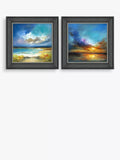 John Lewis framed print set coastal scenes 53cm - British product