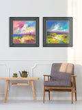 John Lewis framed prints coastal scenes set of 2 53x53cm - British product