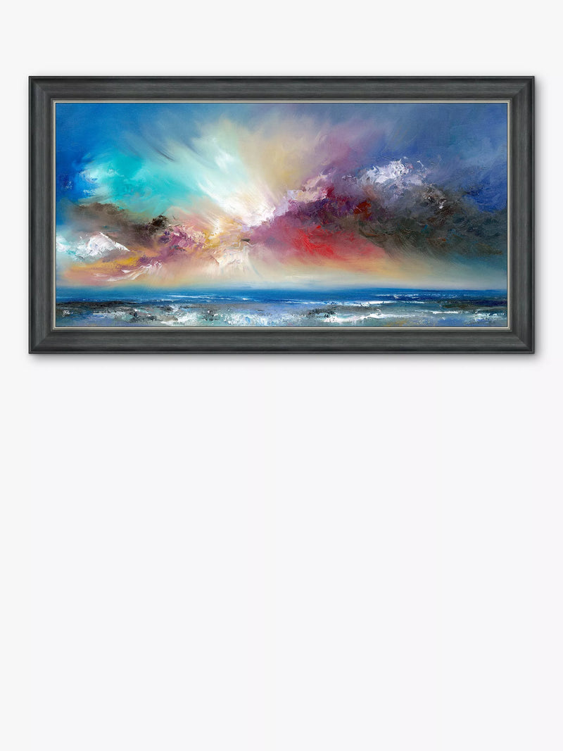 John Lewis framed print Blue Delight coastal scene 73x123cm (British brand)