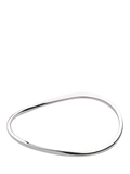 Kit Heath silver bevel curve medium slim wave bangle, UK version