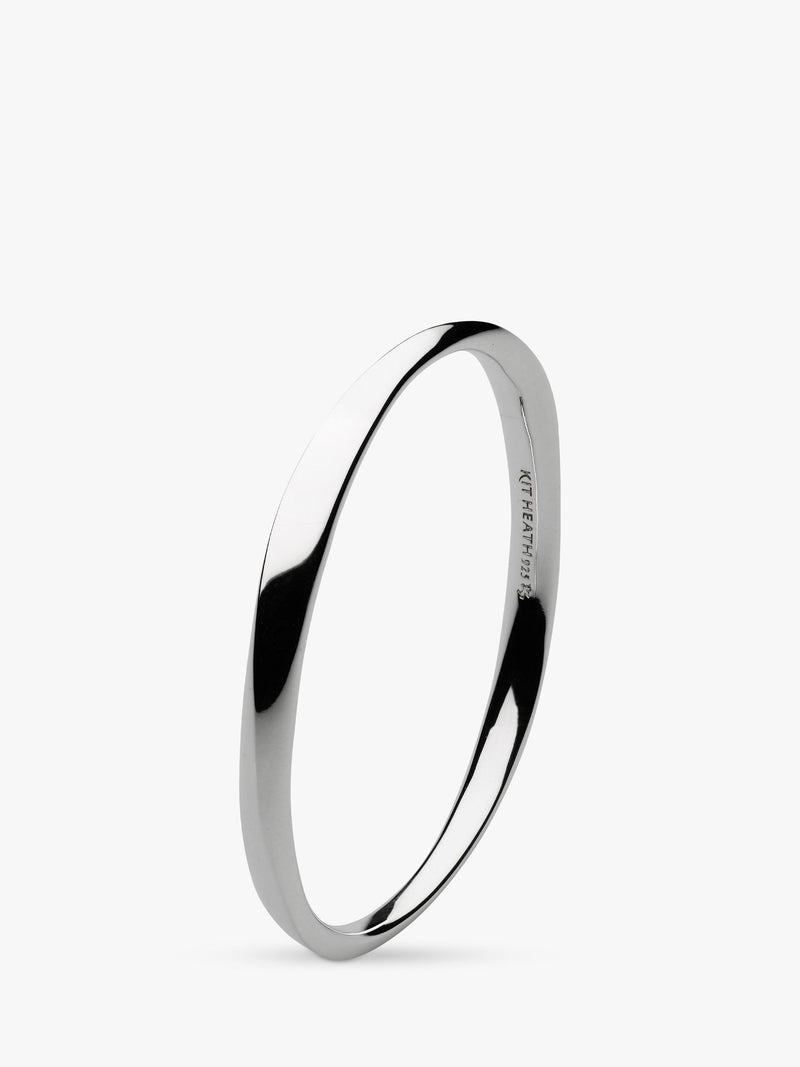 Kit Heath sterling silver Bevel Cirque bangle with classic design, UK version