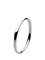 John Lewis Sterling Silver Bevel Cirque Bangle with Classic Design- Buy online at McGrocer