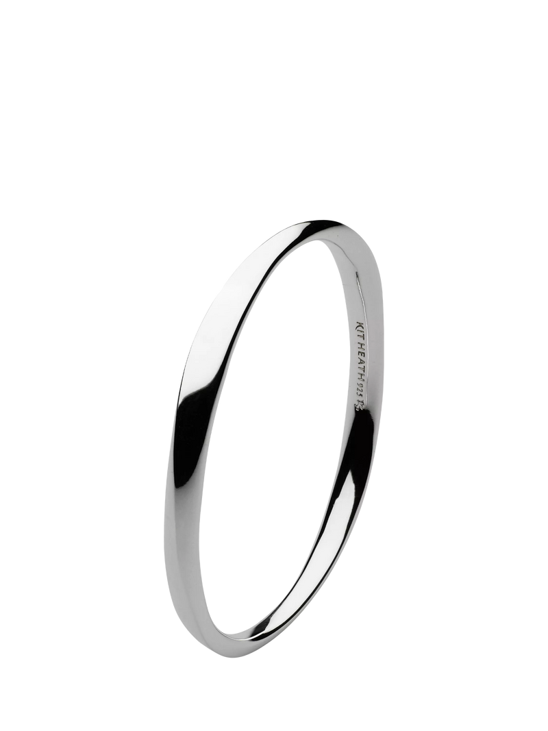 Kit Heath sterling silver Bevel Cirque bangle with classic design, UK version