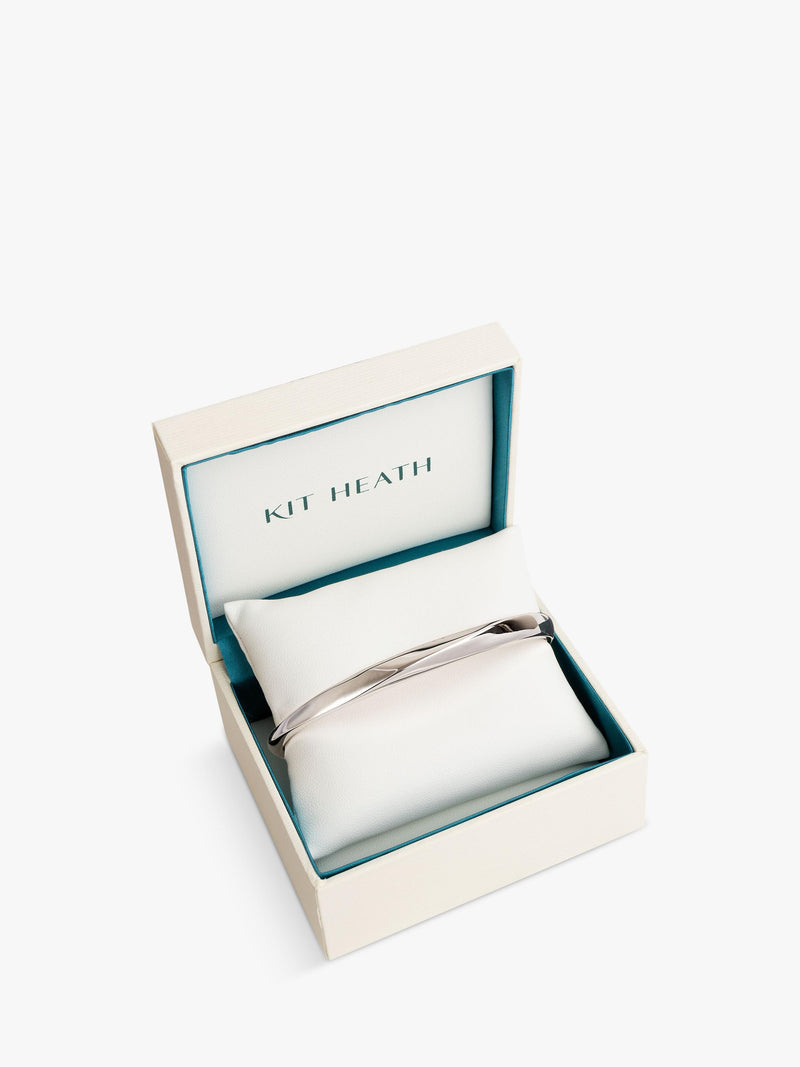 Kit Heath sterling silver Bevel Cirque bangle with classic design, UK version