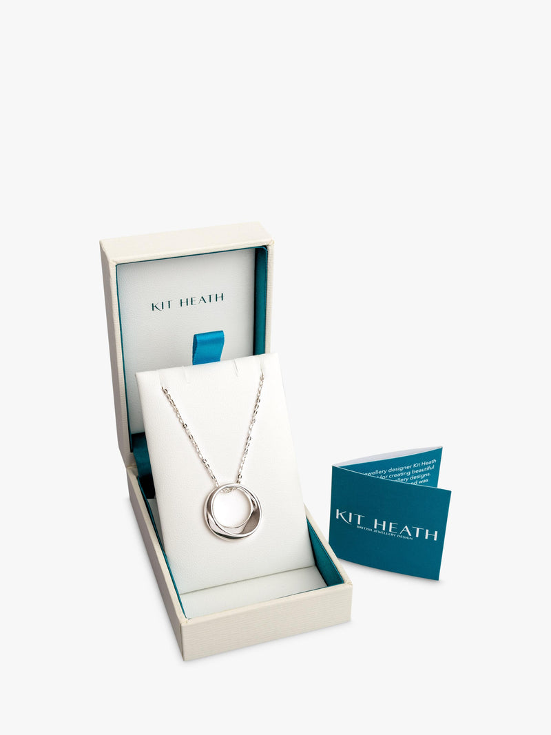Kit Heath Bevel Cirque pendant necklace in sterling silver, imported from the UK