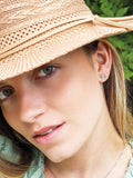 Kit Heath flower stud earrings silver and gold, UK version
