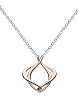 John Lewis Kit Heath Alicia Pendant Necklace Silver/Rose Gold 45cm- Buy online at McGrocer