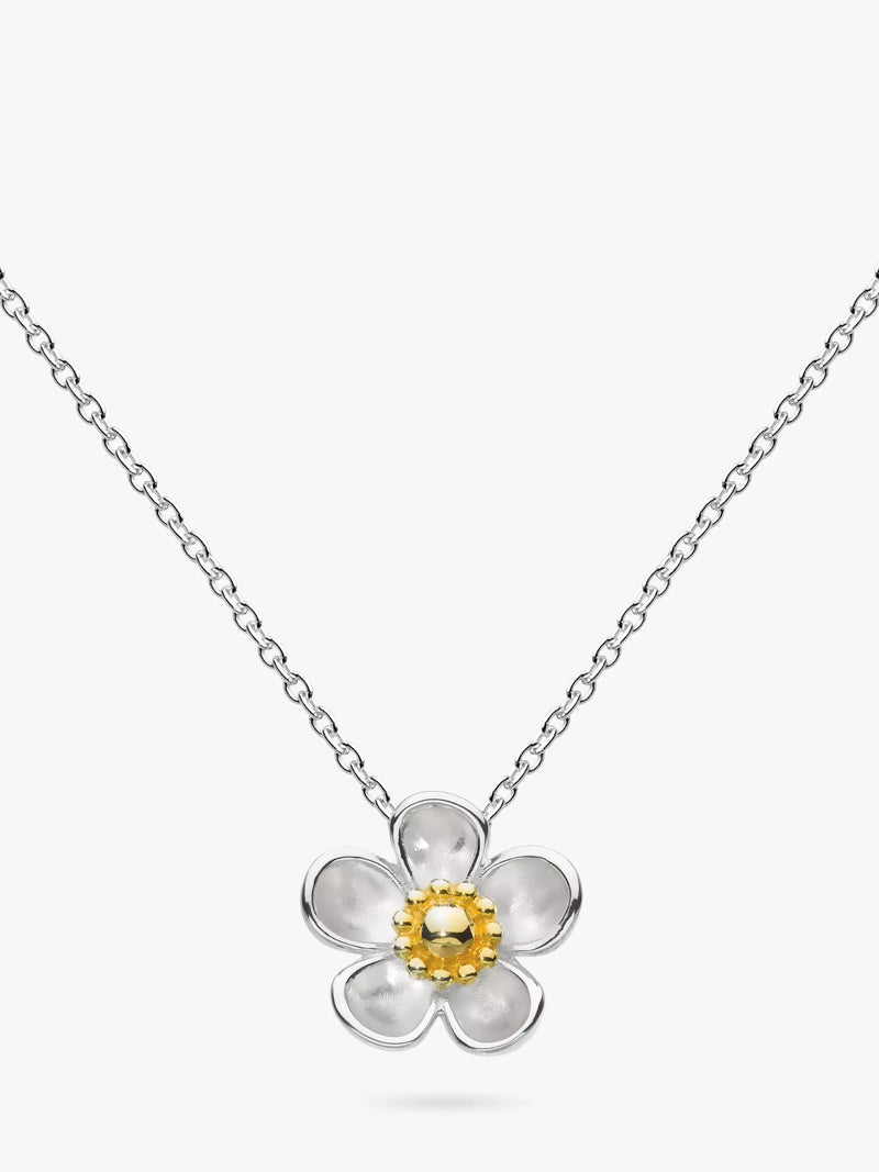Kit Heath Wood Rose Pendant Silver Gold - British product