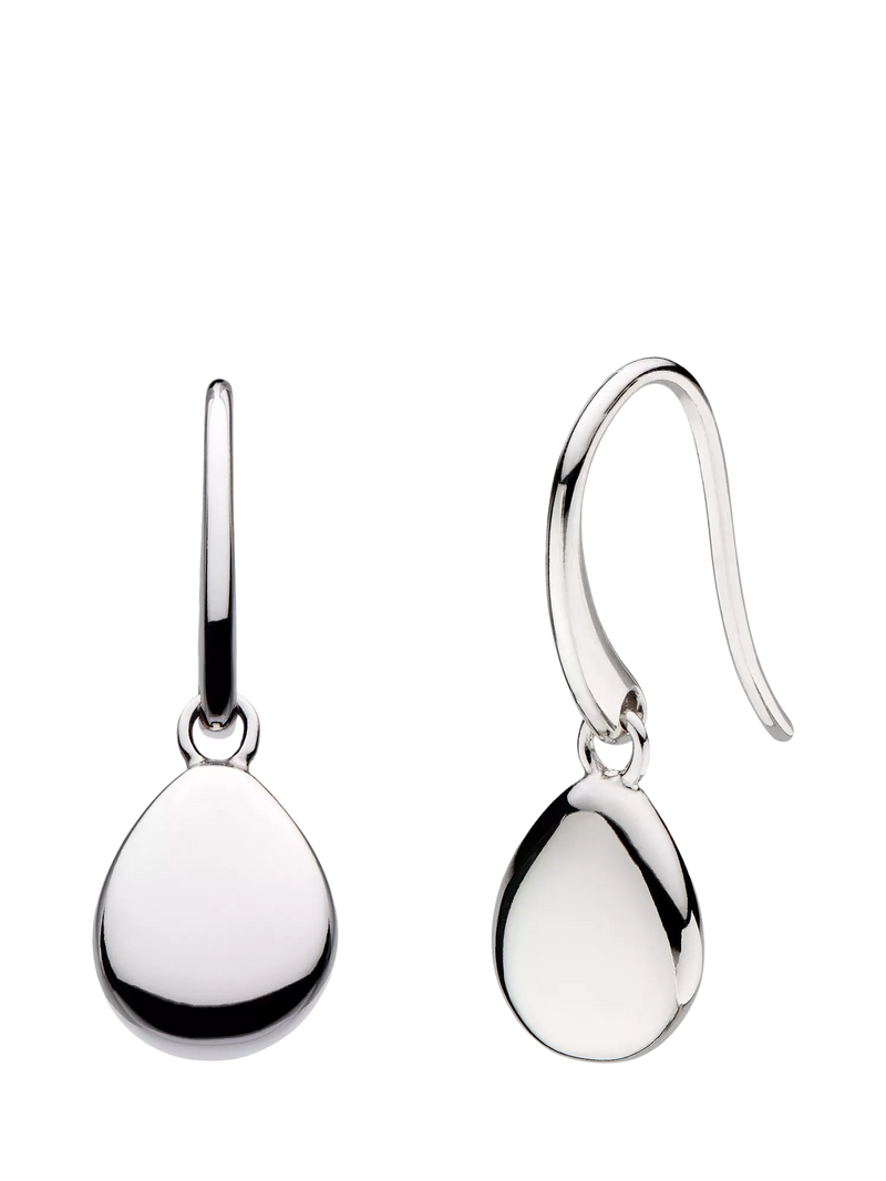 Kit Heath Coast Pebbles drop earrings rhodium plated sterling silver (British brand)