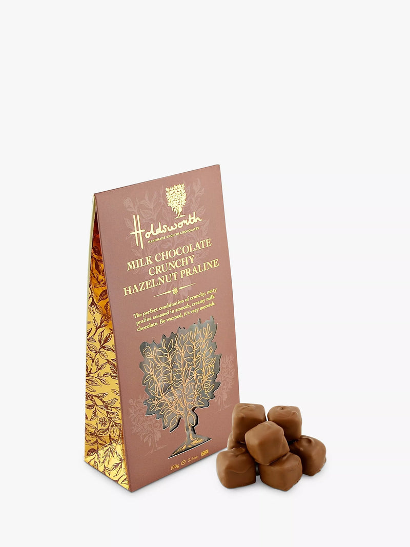 Holdsworth milk chocolate crunchy hazelnut pralines 100g, UK version