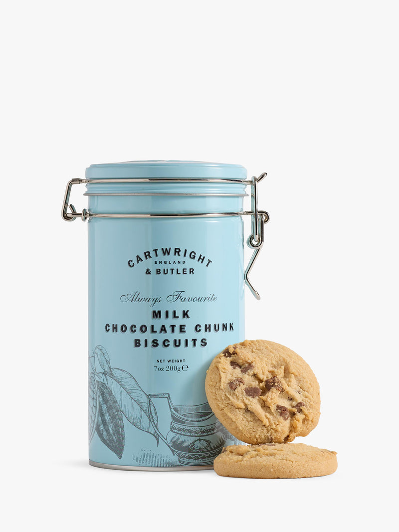 Cartwright & Butler milk chocolate chunk biscuits 200g tin - British product