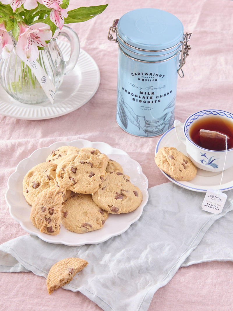 Cartwright & Butler milk chocolate chunk biscuits 200g tin - British product