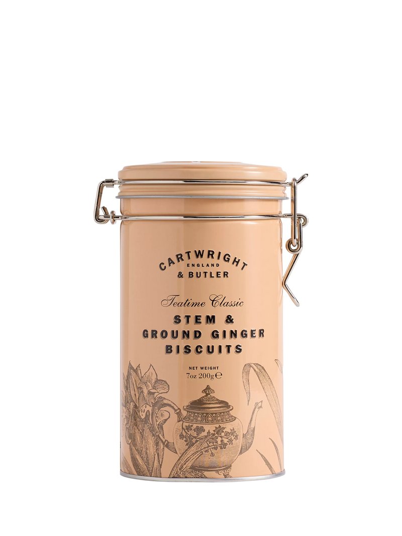 Cartwright & Butler stem and ground ginger biscuits in tin, 200g - British product
