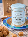 Cartwright & Butler Cosy Night In Gift Box with assorted biscuits, fudge, and tea - British product