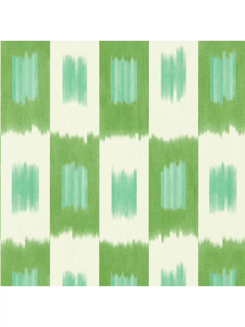 Ikat-style wallpaper with gentle emboss on nonwoven paper, UK version