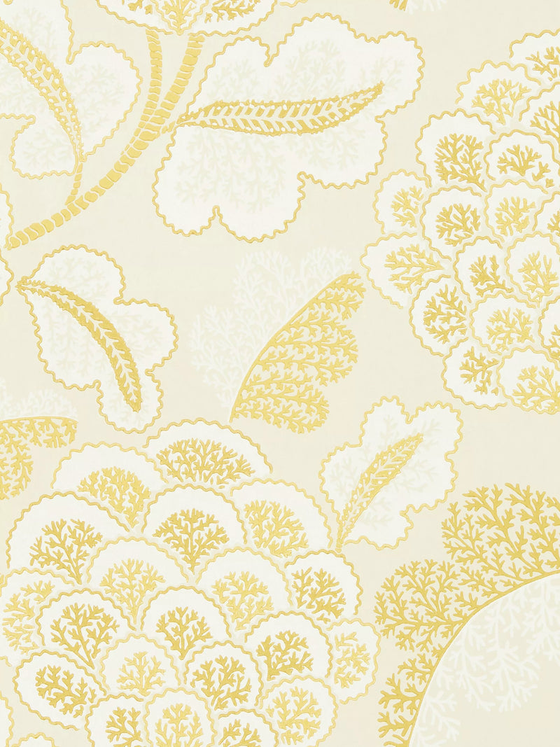 Harlequin floral coral botanical large-scale wallpaper, UK version