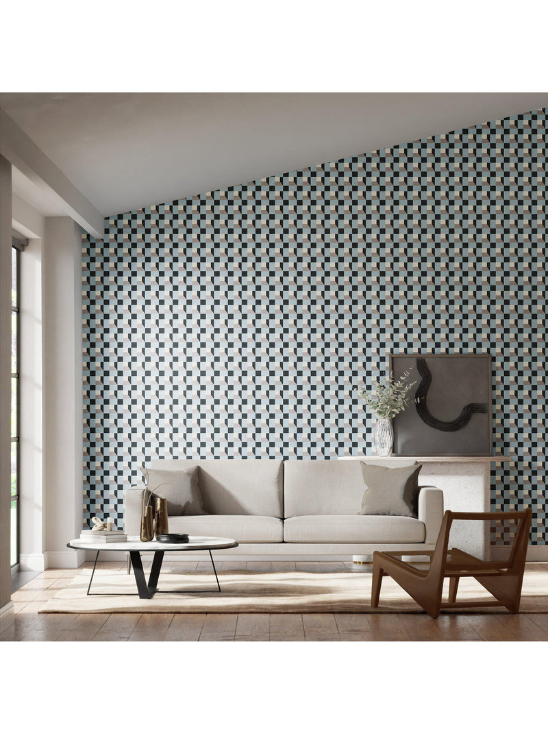 Harlequin Blocks Wallpaper geometric pattern (British brand)