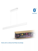 John Lewis Philips Hue Ensis Smart LED Pendant Ceiling Light with Bluetooth, White- Buy online at McGrocer