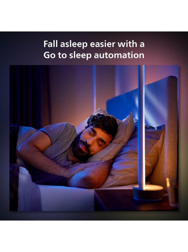 Philips Hue Signe Gradient Floor Lamp Oak, imported from the UK