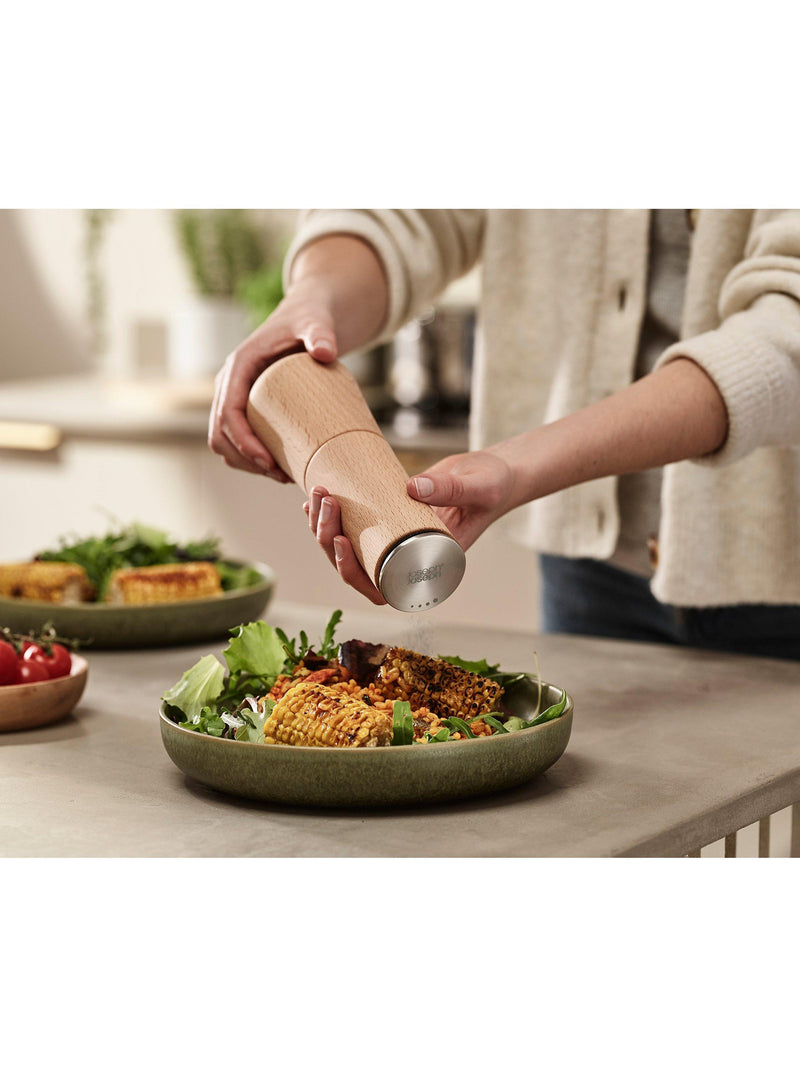 Joseph Joseph Milltop Wood Pepper Mill in natural beech wood (British brand)