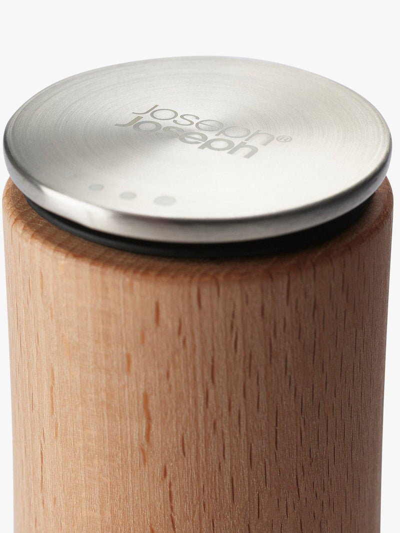Joseph Joseph Milltop Wood Pepper Mill in natural beech wood (British brand)