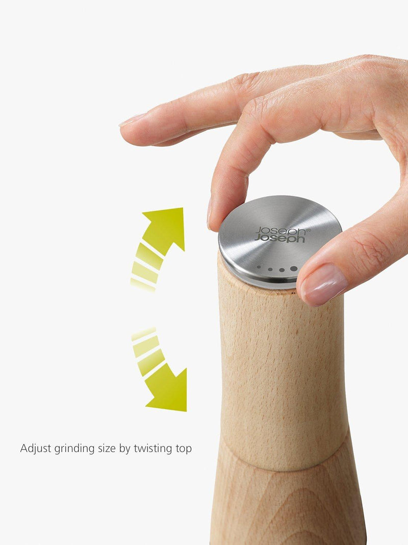Joseph Joseph Milltop Wood Salt Mill Natural - British product