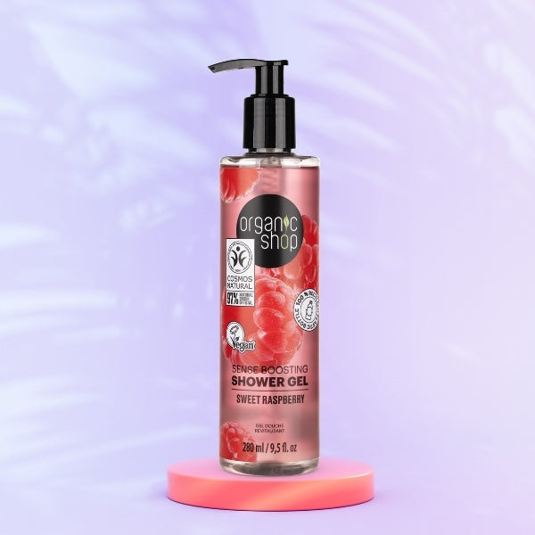 Organic Shop Shower Gel Sweet Raspberry 280ml, imported from the UK
