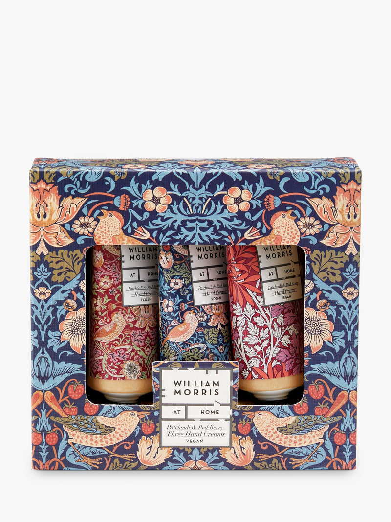 William Morris patchouli red berry hand cream 30ml tubes set (British brand)