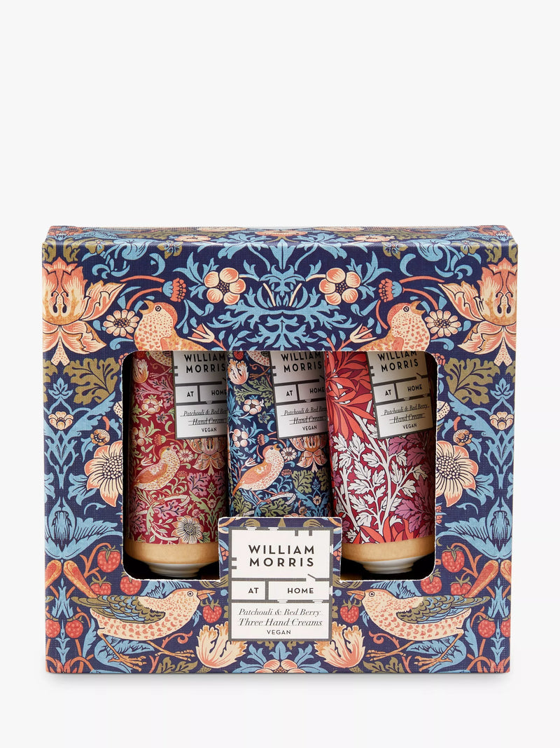 William Morris patchouli red berry hand cream 30ml tubes set (British brand)