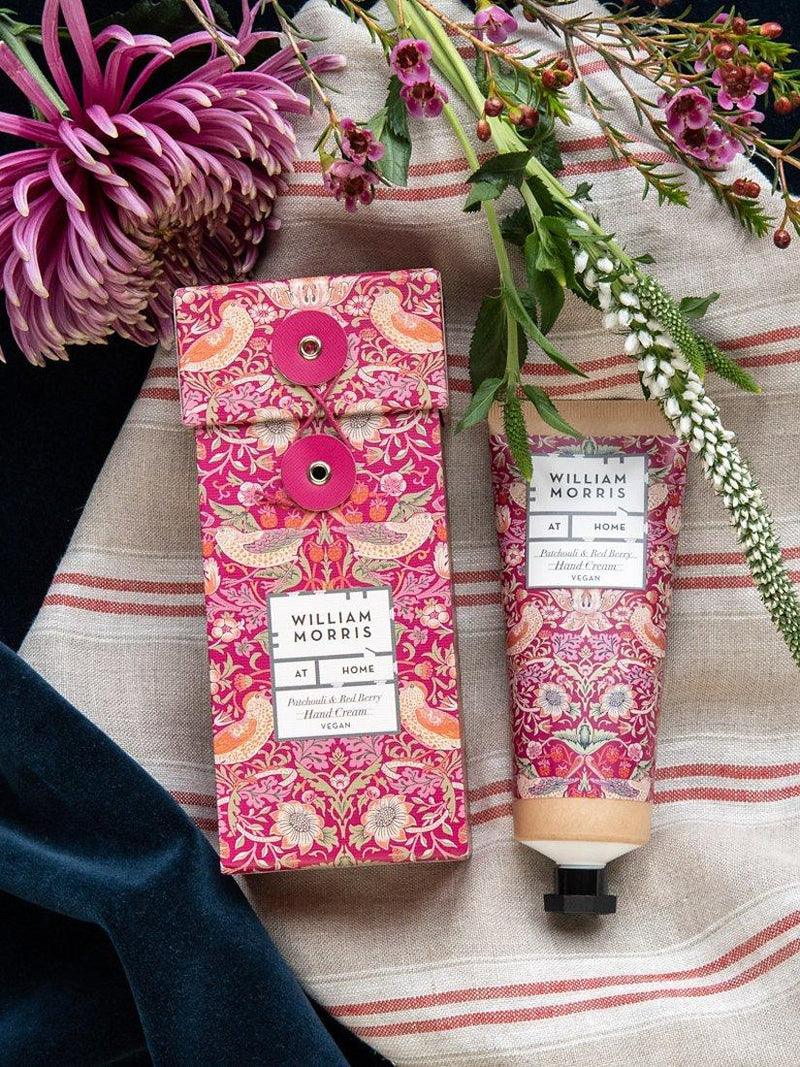 William Morris At Home Strawberry Thief hand cream 100ml, imported from the UK