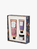 William Morris hand care set with Patchouli Red Berry scent including cream scrub cuticle cream (British brand)