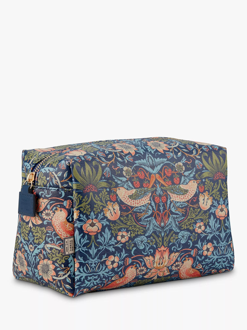 William Morris at Home Strawberry Thief large wash bag (British brand)
