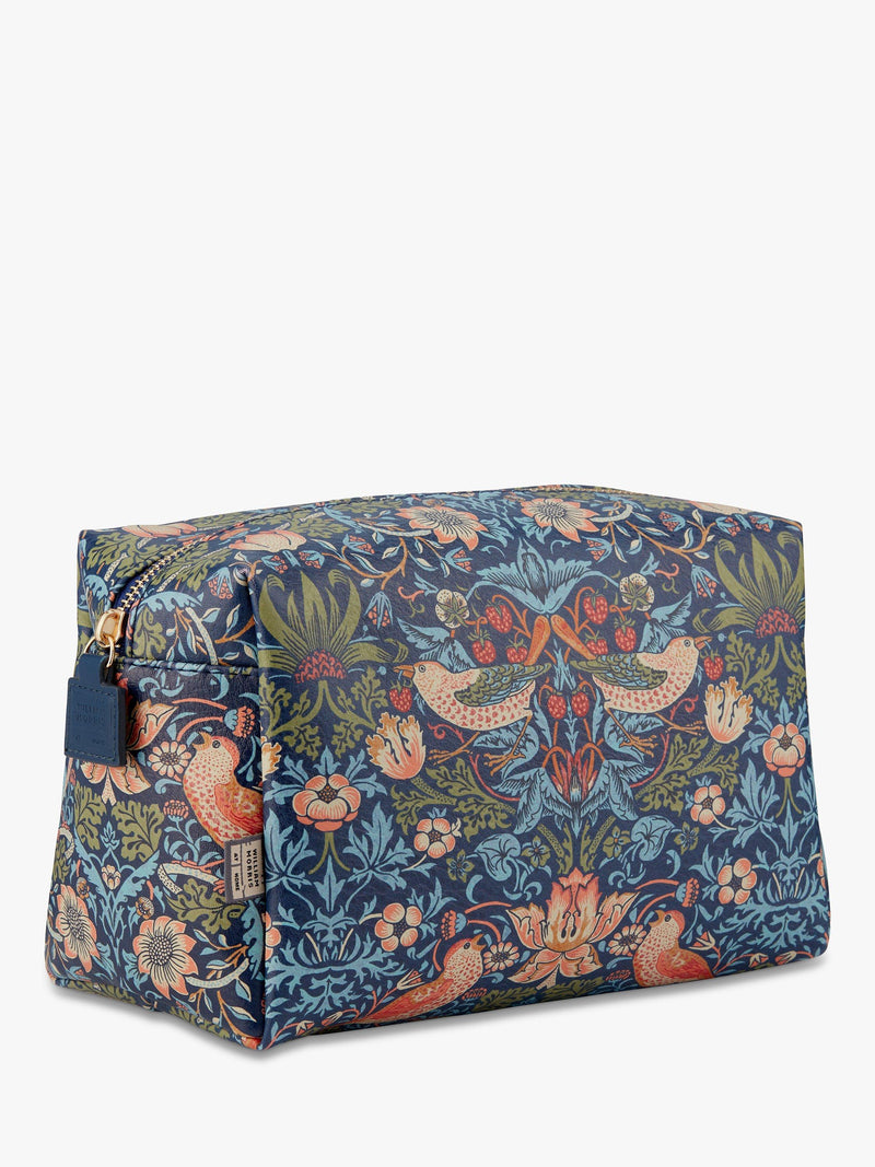 William Morris at Home Strawberry Thief large wash bag (British brand)