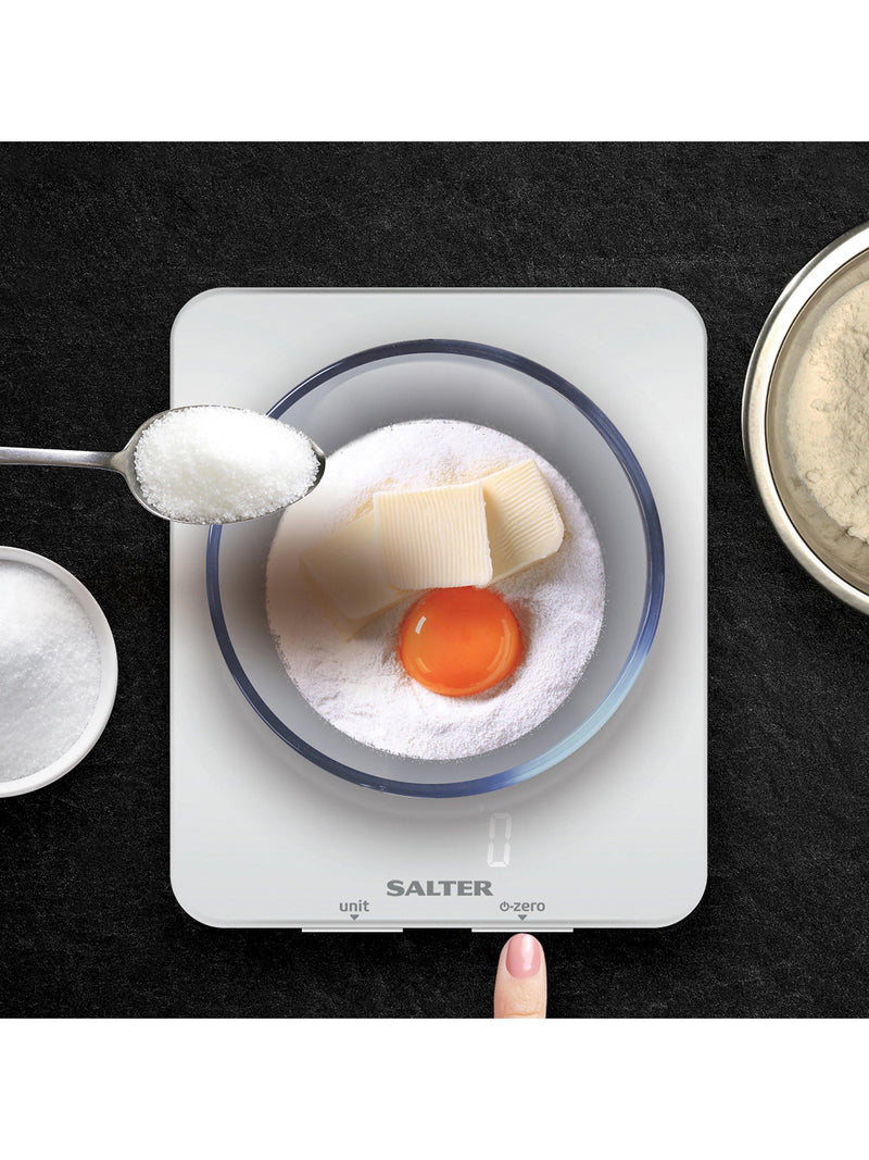 Salter Ghost digital kitchen scale white 5kg, imported from the UK