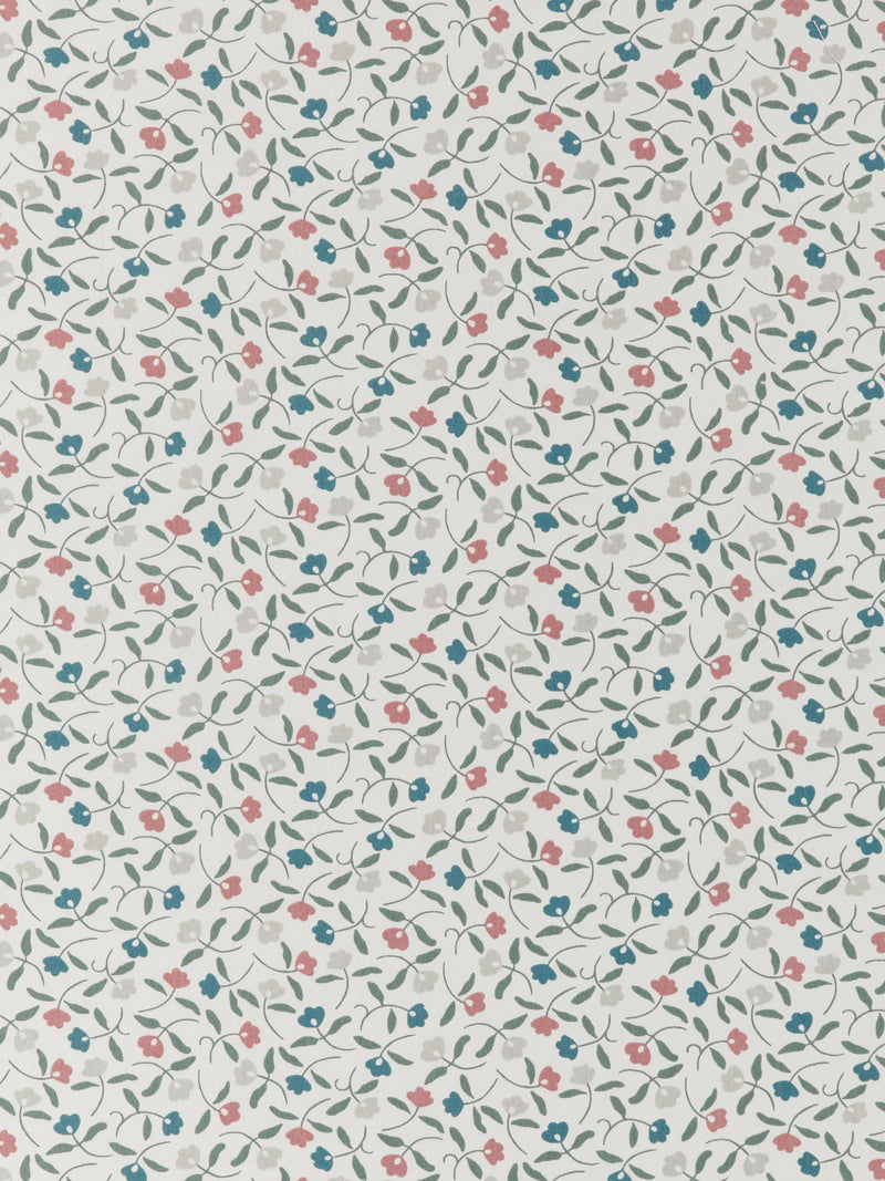 John Lewis oilcloth fabric scallop floral Old Rose 130cm x 20m, UK version