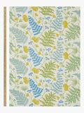 John Lewis Laurel Embroidered Furnishing Fabric in Tranquil Blue - British product