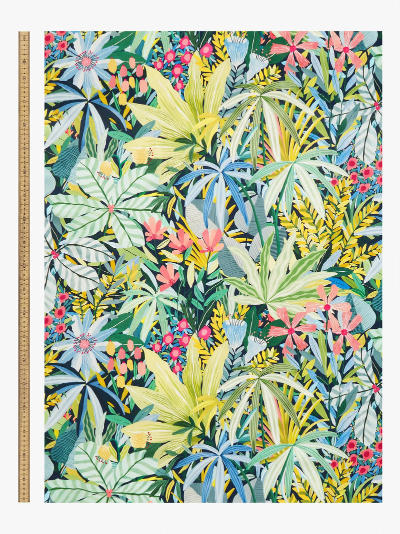John Lewis Exotic Garden furnishing fabric Dark Night Sky (British brand)