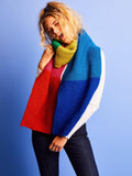 Sirdar colour block scarf knitting kit with yarn and needles (British brand)
