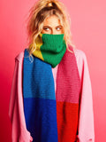 Sirdar colour block scarf knitting kit with yarn and needles (British brand)