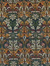John Lewis Morris & Co. Bluebell Embroidered Furnishing Fabric 132.5cm- Buy online at McGrocer