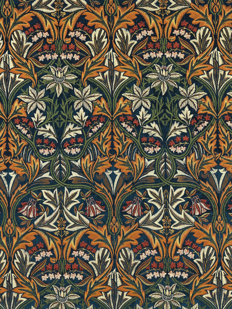Morris & Co. Bluebell Embroidery furnishing fabric (British brand)