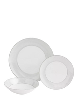 John Lewis Wedgwood Gio Platinum Bone China Dinnerware Set 12 Piece White- Buy online at McGrocer