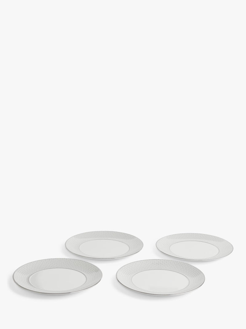 Wedgwood Gio Platinum dinnerware set 12 piece, imported from the UK
