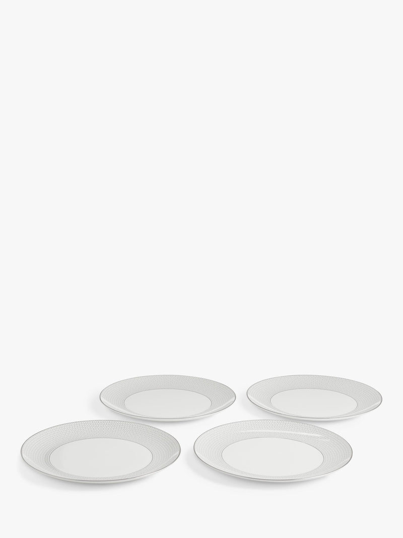 Wedgwood Gio Platinum dinnerware set 12 piece, imported from the UK